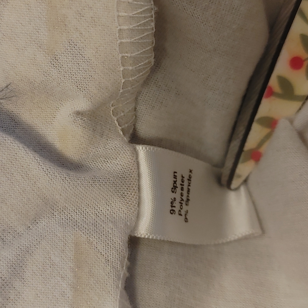 Saks Fifth Avenue Y2K vintage White Tank Top with Gold Leopard Foil - Picture 6 of 6